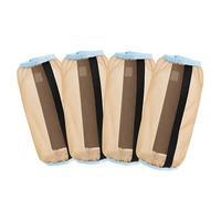 BOSREROY Horse Fly Boots 4 Pcs, Mosquito Mesh Horse Leg Protection, 12.6 X 13.4 in, Breathable Leggings, Soft, Brown, Anti-Scratch