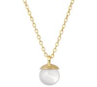 BOSREROY Mustard Seed Necklace, Handmade Gold Glass Pendant, Adjustable 17.7+2 in / 45+5 cm Stainless Steel Chain, Unique Symbol of Strength and Encouragement, for Daily Wear and Meaningful Gifting