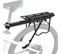 BOSREROY Rear Rack, Aluminum Alloy Cargo Carrier for Mountain S, Quick Release, W-Wing Sides, Reflector, Fits 1.26 Seat Tubes