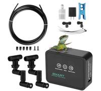 BOSREROY Terrarium Humidifier with Timed Misting, Smart Reptile Mister System, Vivarium 360°Adjustable Nozzles Spray, with LED Touch Screen Amphibian Rainforest