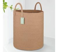 BOSROTY Large Rope Laundry Basket with Handles 65L, Jute