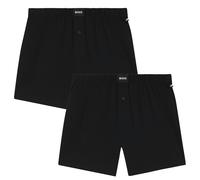 BOSS Two-pack of boxer shorts in stretch-cotton jersey - Style 2P Jersey Boxer, 50544380 Black S