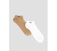 BOSS 2 Pack Trainer Liner Socks, Beige, Size 39-42, Men Beige