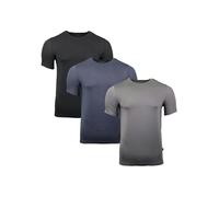 BOSS 3-Pack Bamboo T-Shirts, Black/Grey/Navy - Medium
