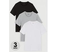 BOSS Mens Tshirt RN 3P Classic Three-Pack of Cotton Underwear T-Shirts with Logos