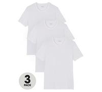 BOSS 3 Pack Classic Crew T-Shirt, White, Size M, Men White