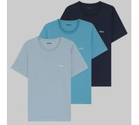 BOSS 3-Pack Classic RN T-Shirts, Blue Mix - Medium