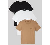 BOSS Three-pack of logo-embroidered T-shirts in cotton - Style TShirt RN 3P Classic, 50475284 Black / White / Beige XXL
