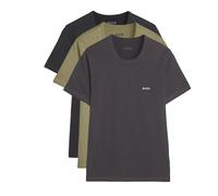 Men's BOSS Orange Mens Three-Pack of Cotton Underwear T-Shirts with Logo Embroidery - Tan - Size: 38/Regular