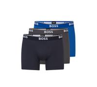 BOSS Mens BoxerBr 3P Power Triple-Pack of Stretch-Cotton Boxer Briefs with Logo waistbands