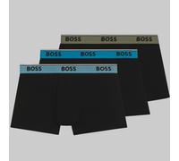 BOSS 3-Pack Power Boxer Trunks, Black with coloured waistbands - XX-Large