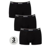 BOSS Mens Trunk 3P Power Three-Pack of Logo-Waistband Trunks in Stretch Cotton