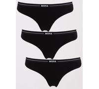 BOSS Women's 3p Thong String, Black, L