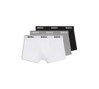 BOSS Mens 3 Pack Power Trunks Boxers Black/White/Grey XXL
