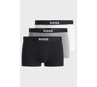 BOSS Mens Trunk 3P ONE Three-Pack of Logo-Waistband Trunks in Stretch Cotton