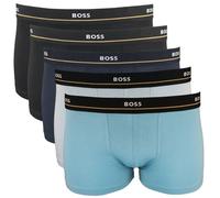 BOSS 5-Pack Essential Boxer Trunks, Black and Blues - Small