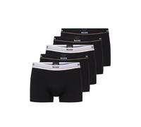 Boss 5 Pack Mens Trunk - Black Cotton - Size X-Large