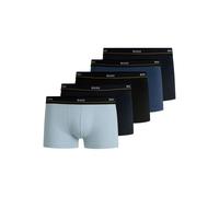 BOSS 5-Pack Soft Cotton Stretch Boxer Trunks, Black/Blue - Medium
