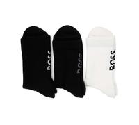 Boss 50531540-960 Mens 3PC Logo Bamboo Socks - Black/White