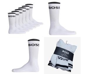 BOSS 6-Pack Crew Socks White Men's Size UK 5.5 - 8 / EUR 39 - 42 50510168-100