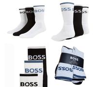 BOSS 6-Pack QS Stripe Classic Crew Socks Men's Size UK 5.5 - 8 / EUR 39 - 42