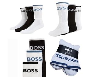 BOSS 6-Pack QS Stripe Classic Crew Socks Men's Size UK 9 - 11 / EUR 43 - 46