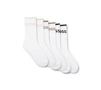 Boss 6p Qs Stripe Cc Crew Socks Mens White 9-11