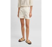 BOSS A-line shorts in peached stretch cotton - Style C_Taschi-D, 50540402 Natural 14