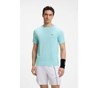 BOSS Active moisture-wicking T-shirt with tennis-ball embossing - Style TS_TOC Game 1, 50564766 Light Blue XL