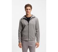 BOSS Active odour-control hooded jacket with reflective details - Style SW_Tour HD FZ, 50554394 Grey XXL