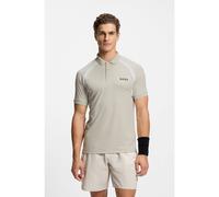 BOSS Active Quick-dry slim-fit polo shirt in stretch fabric - Style PL_TOC Spin CB, 50554552 Light Beige XL