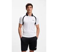 BOSS Active Quick-dry slim-fit polo shirt in stretch fabric - Style PL_TOC Spin CB, 50554552 White XXL