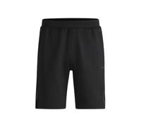 Boss Active Shorts in Quick-Dry Fabric with Reflective Logo - Black