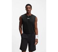 BOSS Active Sleeveless logo T-shirt in quick-dry fabric - Style TS_TOC Serve Tank, 50559138 Black M