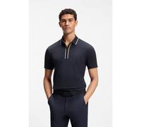 BOSS Active Slim-fit polo shirt in moisture-wicking stretch cotton - Style Philix GOC, 50555698 Dark Blue S