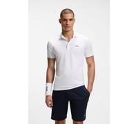 BOSS Active Slim-fit polo shirt with embossed tennis-ball pattern - Style PL_TOC Game 1, 50564785 White XL
