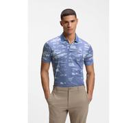 BOSS Active Slim-fit polo shirt with jacquard pattern - Style PL_Active Repeat, 50558583 Blue XXXL