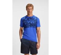 BOSS Active slim-fit T-shirt in printed stretch mesh - Style TS_Jump Tech SJ, 50557694 Blue M