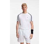 BOSS Active Slim-fit T-shirt in stretch fabric with contrast inserts - Style TS_TOC Game 2, 50564786 White XXXL
