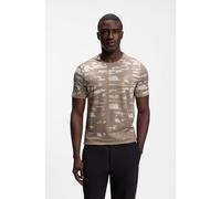 BOSS Active Slim-fit T-shirt with jacquard pattern - Style TS_Active Repeat, 50558565 Light Brown L