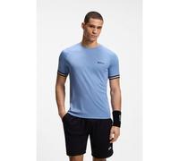 BOSS Active slim-fit T-shirt with tennis-ball embossing - Style TS_TOC Serve 2, 50559207 Light Blue XL