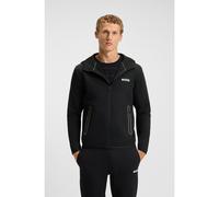 BOSS Active stretch-gabardine zip-up hoodie with thermoregulating technology - Style Sicon TOC, 50542948 Black XXXL