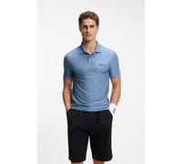 BOSS Active Stripe-jersey slim-fit polo shirt with four-way stretch - Style PL_TOC Serve 1, 50559205 Light Blue XXXL
