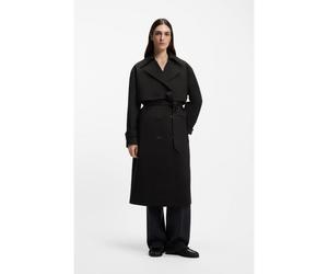 BOSS Adaptable stretch-cotton trench coat and dress in one - Style Chandra, 50558908 Black 12