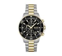 BOSS Admiral 45mm Chronograph Black Dial & Two Tone Bracelet Watch