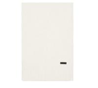 Boss Albas Knitted Midweight Scarf - White - One Size - White - 100% Virgin Wool
