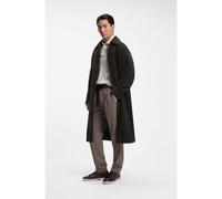 BOSS Alpaca-wool relaxed-fit coat with check pattern - Style L-Cohn-264, 50570704 Green Patterned 42R