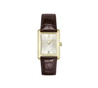 BOSS Mens Principle Gold Tone Brown Leather Strap Watch 1514300