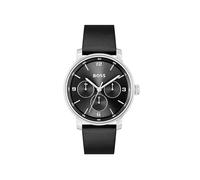 BOSS Analogue Multifunction Quartz Watch for Men CONTENDER Collection with Black or Brown Leather Strap