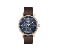 BOSS Analogue Multifunction Quartz Watch for Men Contender Collection with Brown Leather Strap - 1514126